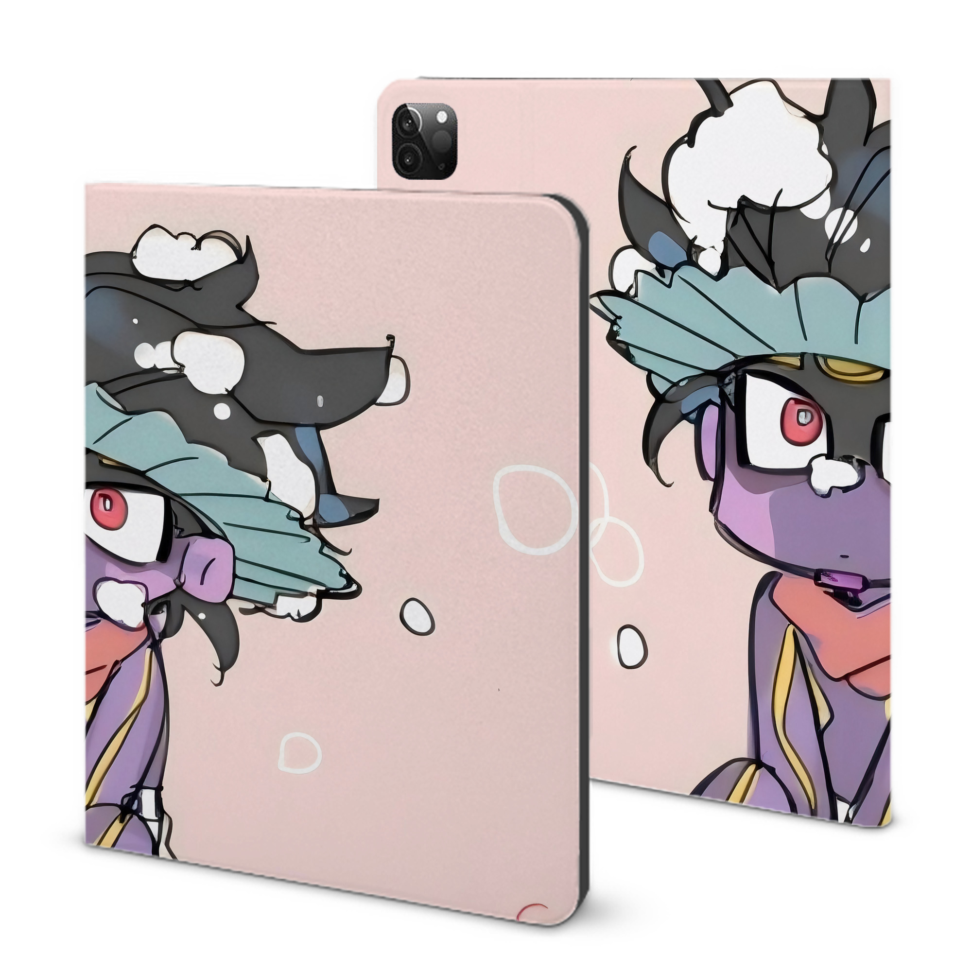 （画像用） ジョジョの奇妙な冒険 JoJo's Bizarre Adventure IPadケース ペンホルダー付き ブックスタイルデザイン